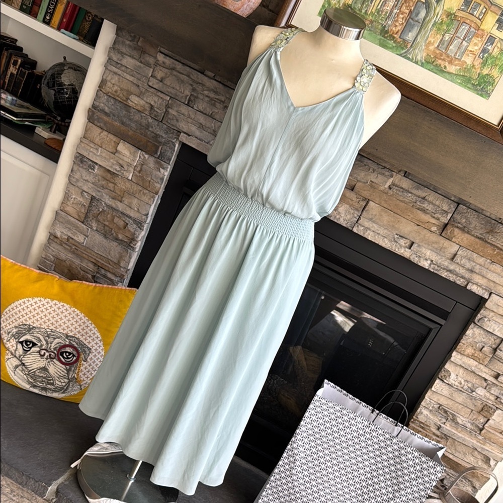 Rebecca Taylor Sleeveless Halter Midi Dress